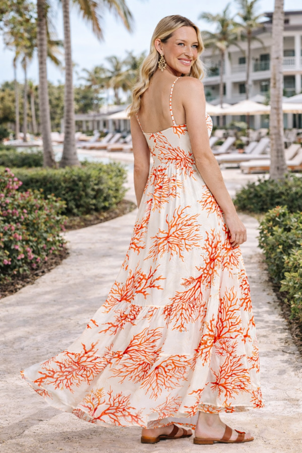 Saia longa estampada