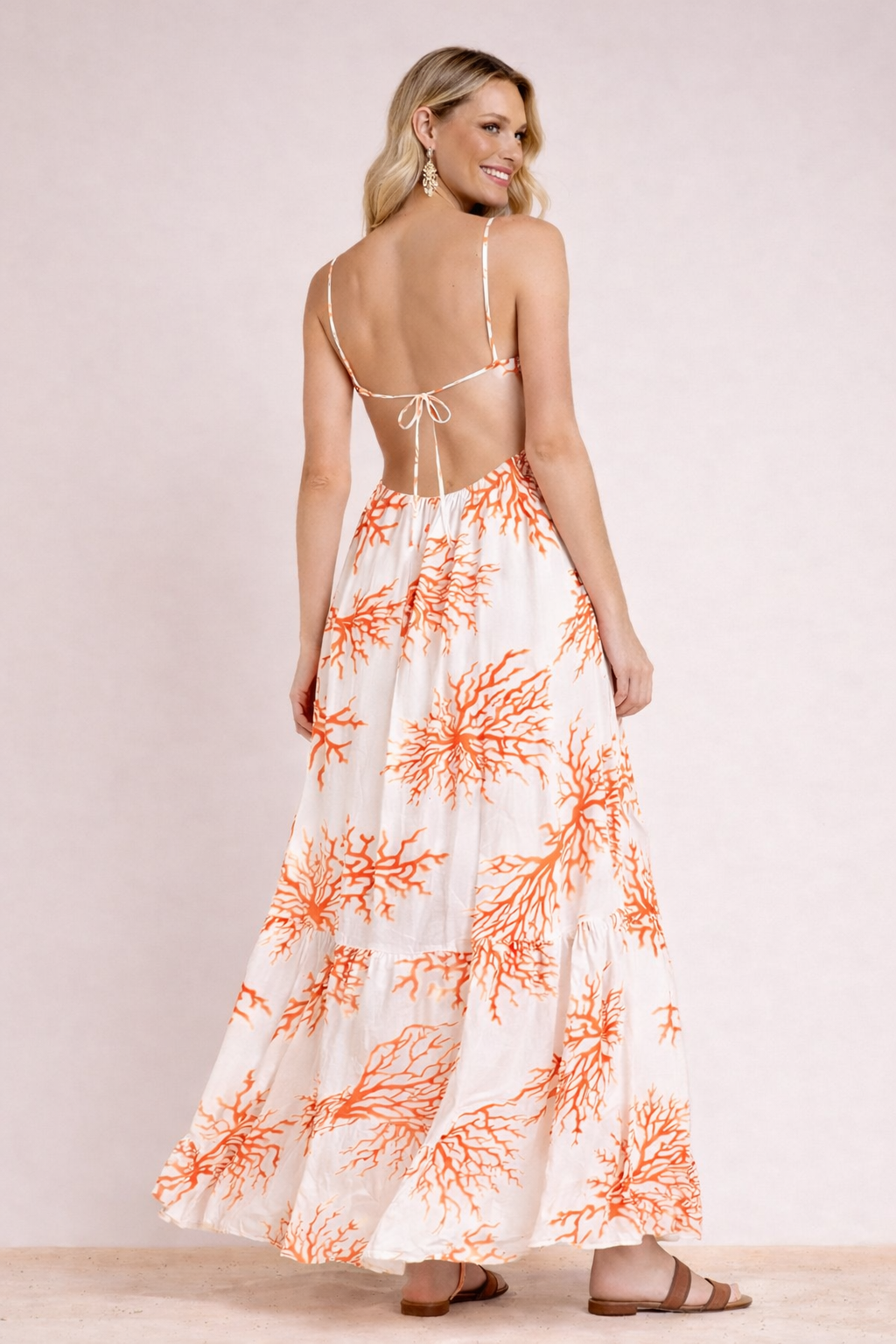 Vestido longo estampado