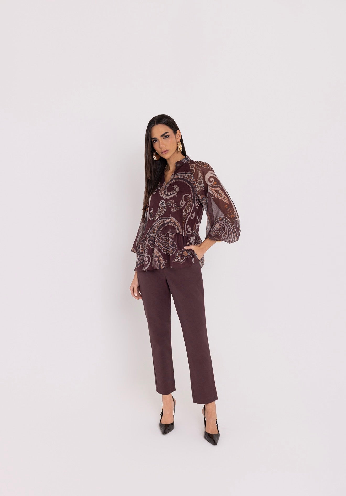 Camisa Ampla Estampada