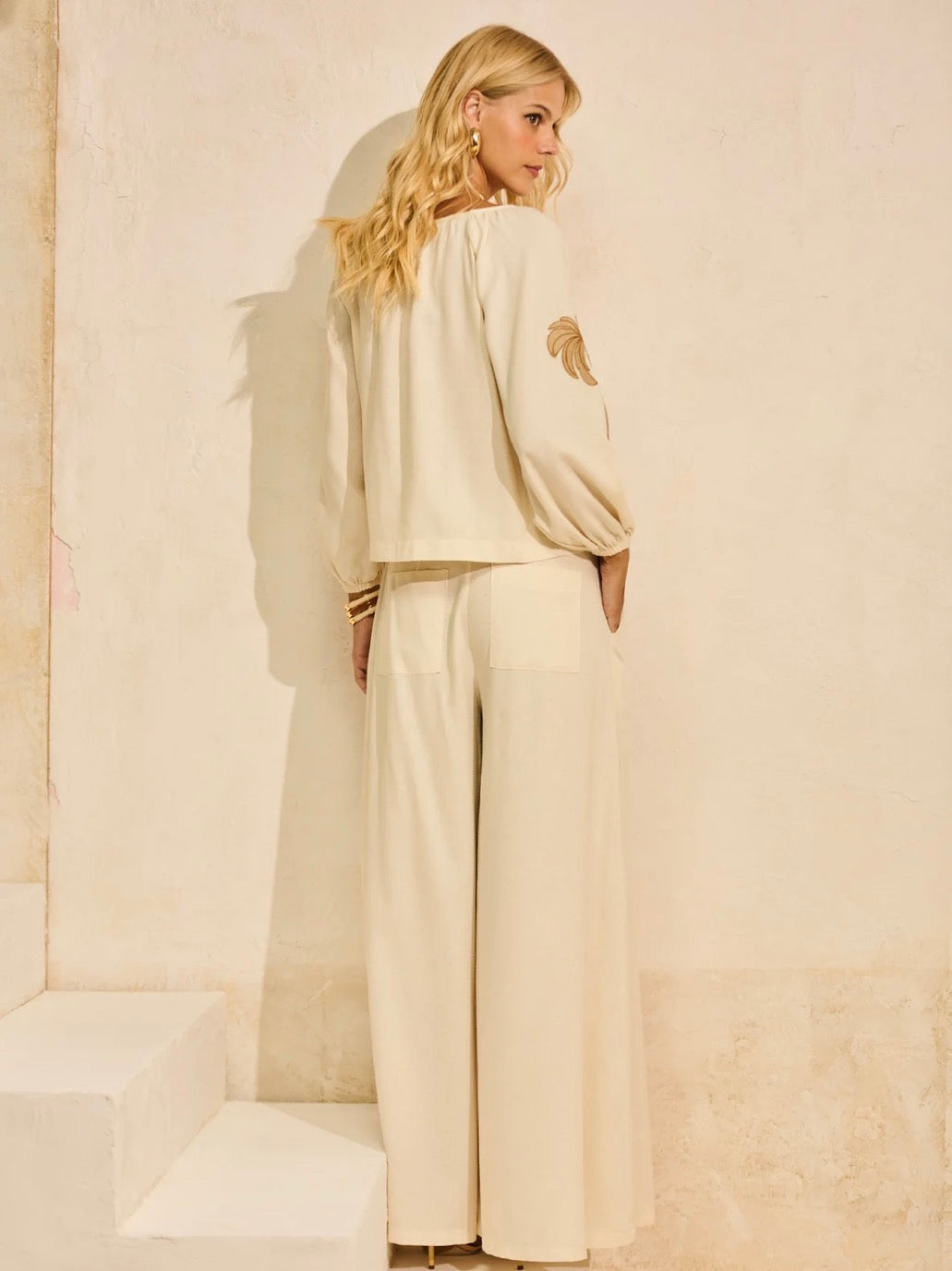 Calça Maxi Pantalona em Linho Blend