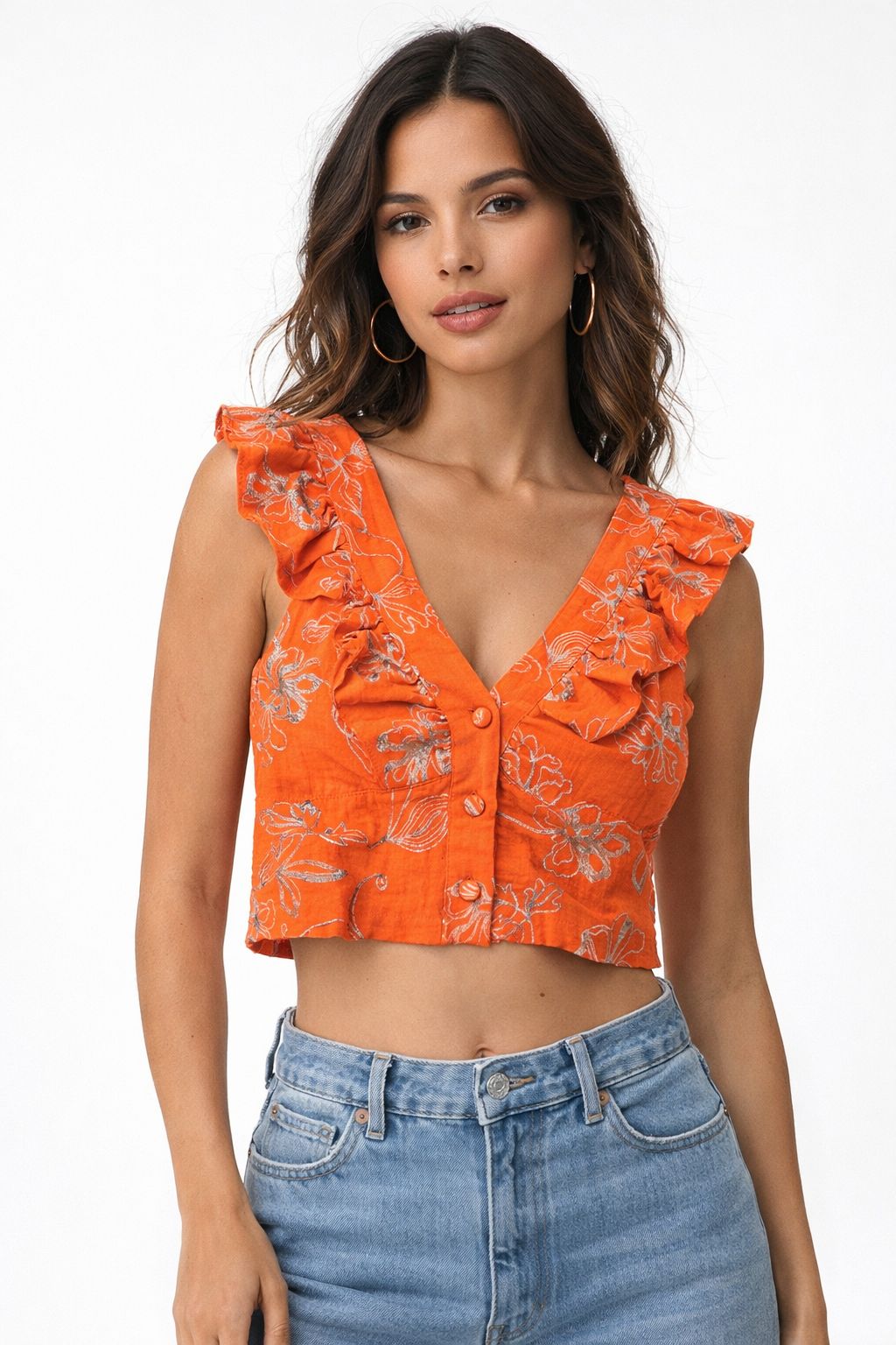Cropped bordado