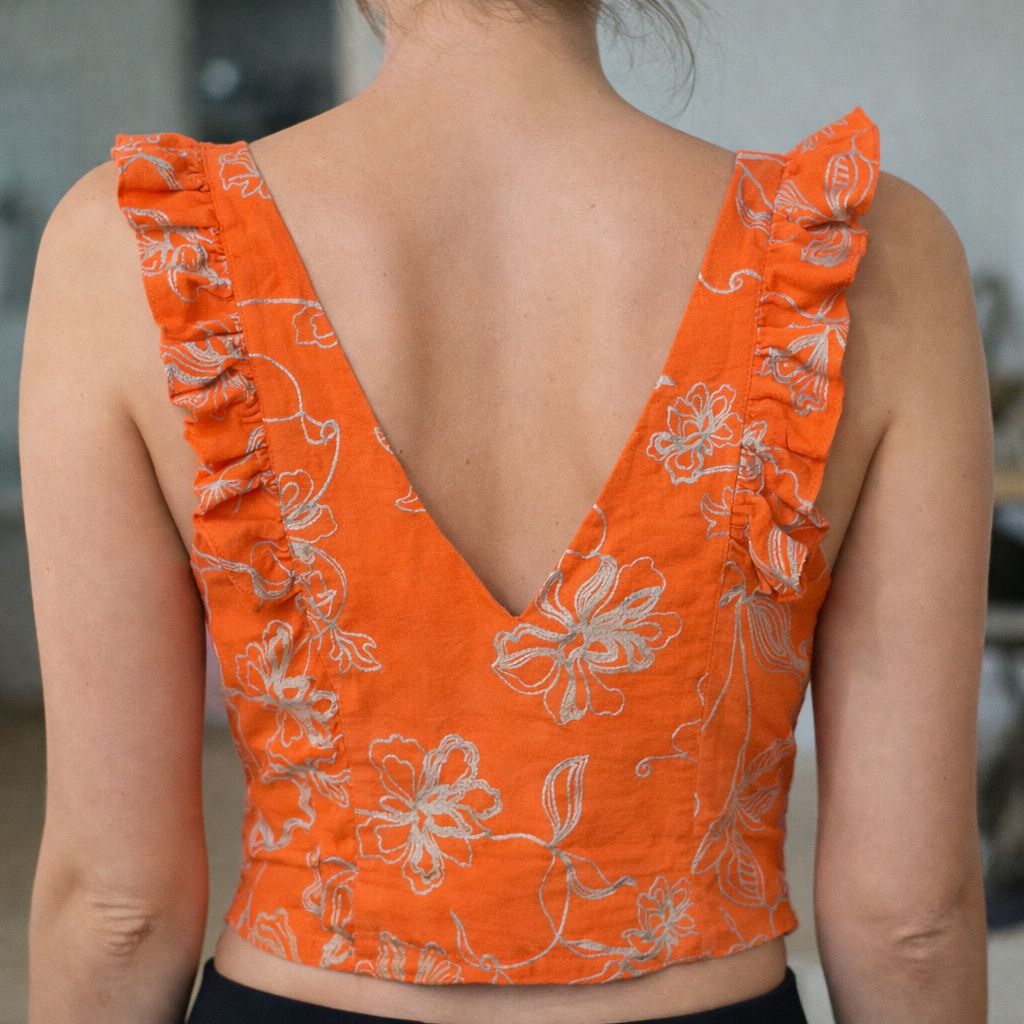 Cropped bordado