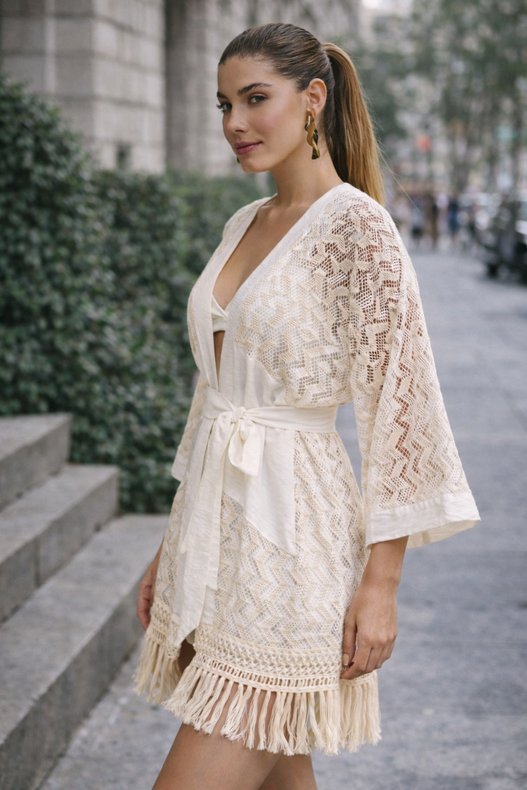 Kimono com franja