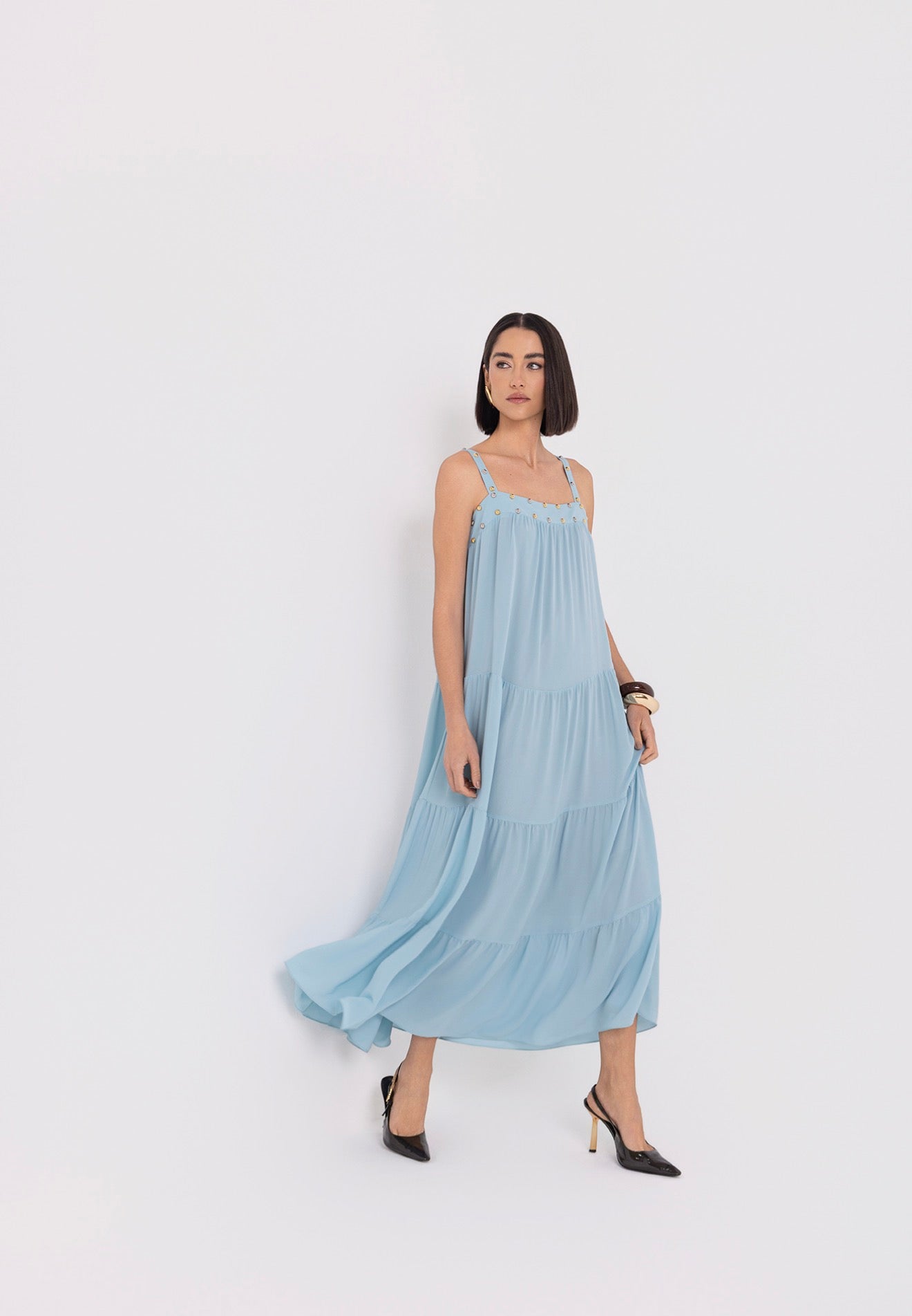 Vestido Longo com Bordados