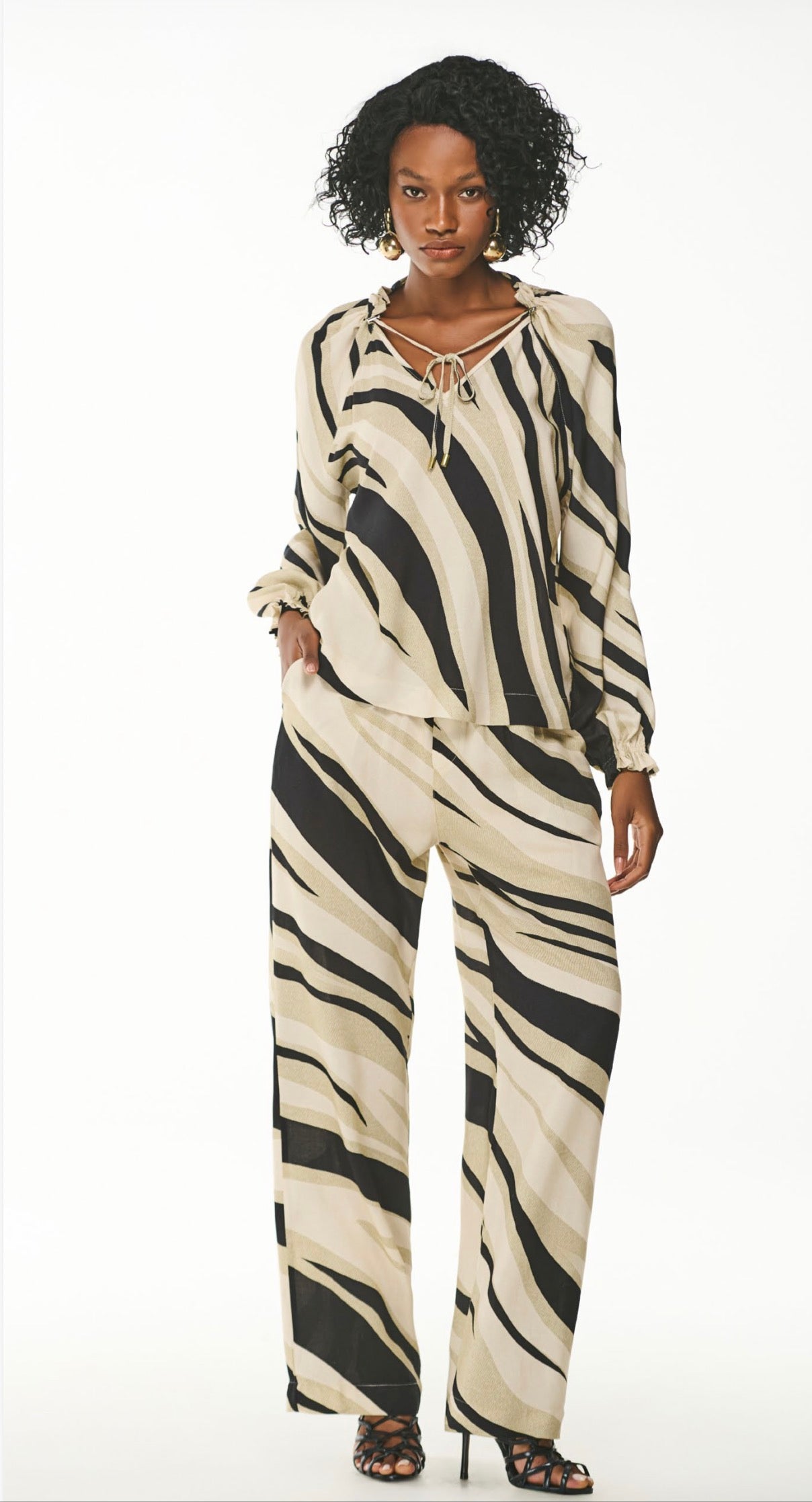 Calça Reta Estampada