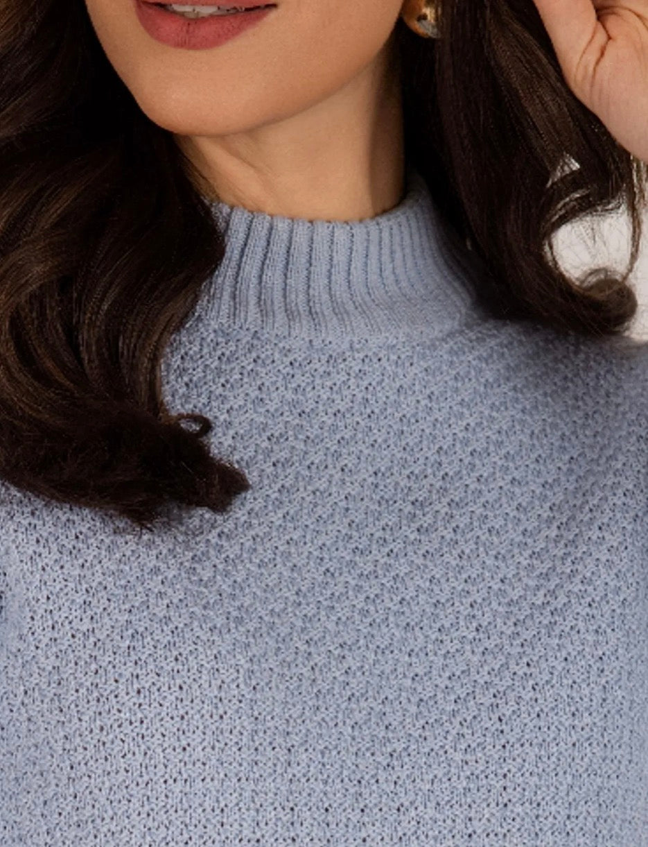 Cropped Tricot Textura Manga Longa