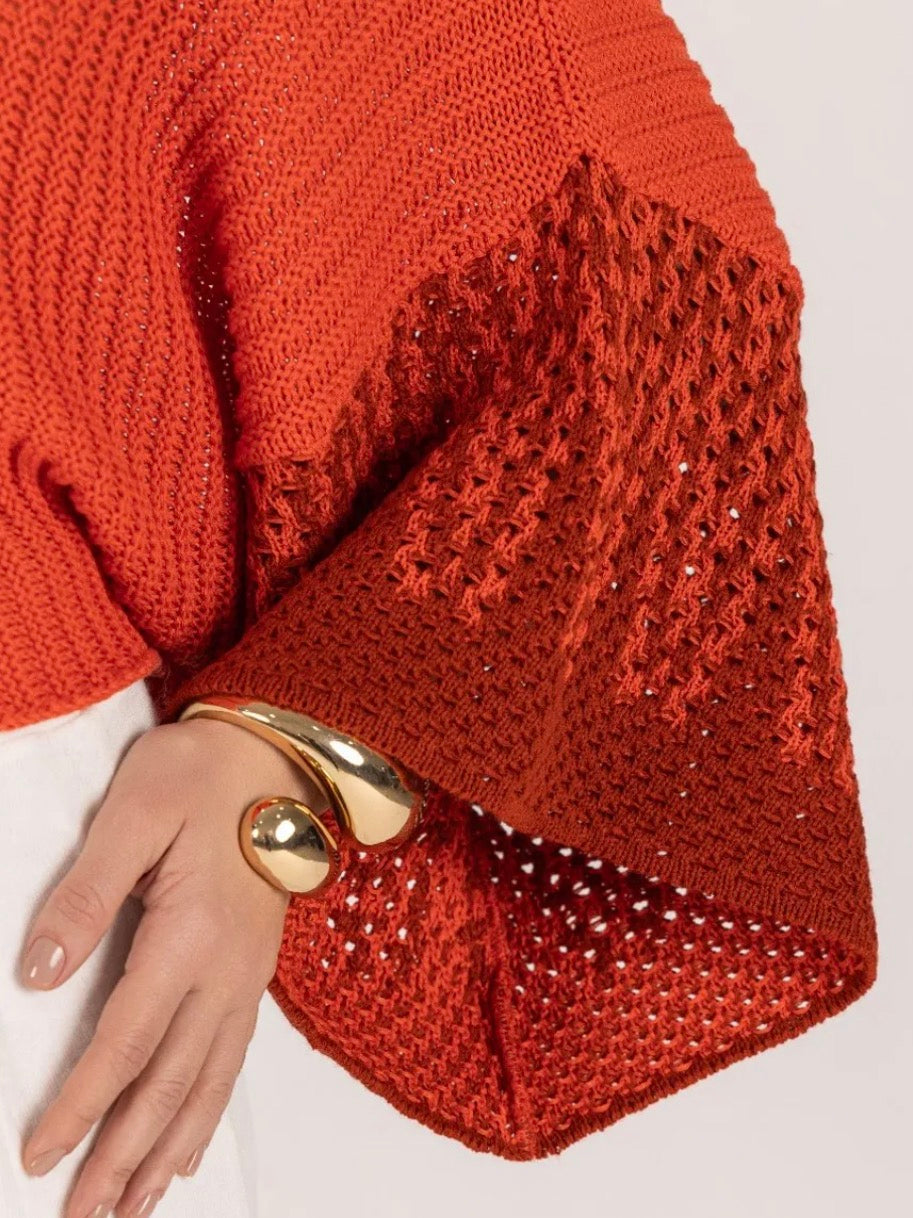 Poncho Tricot Manga degradê
