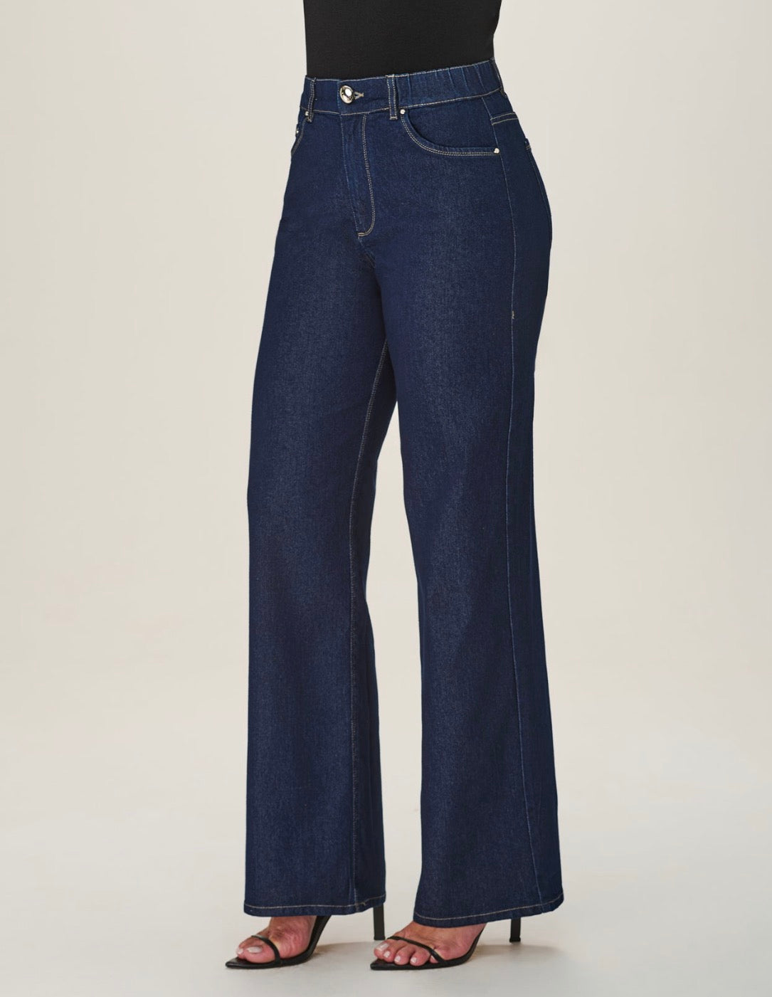 Calça Jeans Wide Leg Amaciada
